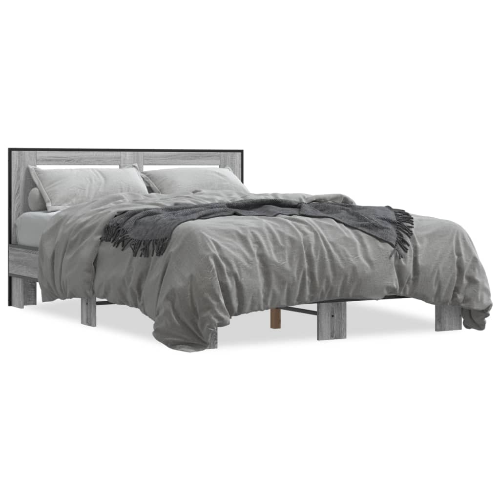 Cadre de lit sans matelas sonoma gris 140x200 cm - XIOS
