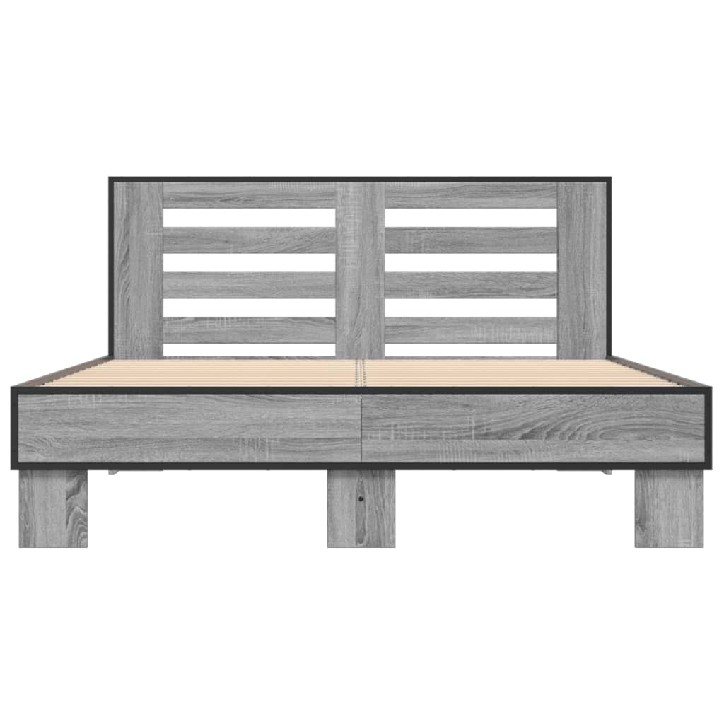 Cadre de lit sans matelas sonoma gris 140x200 cm - XIOS