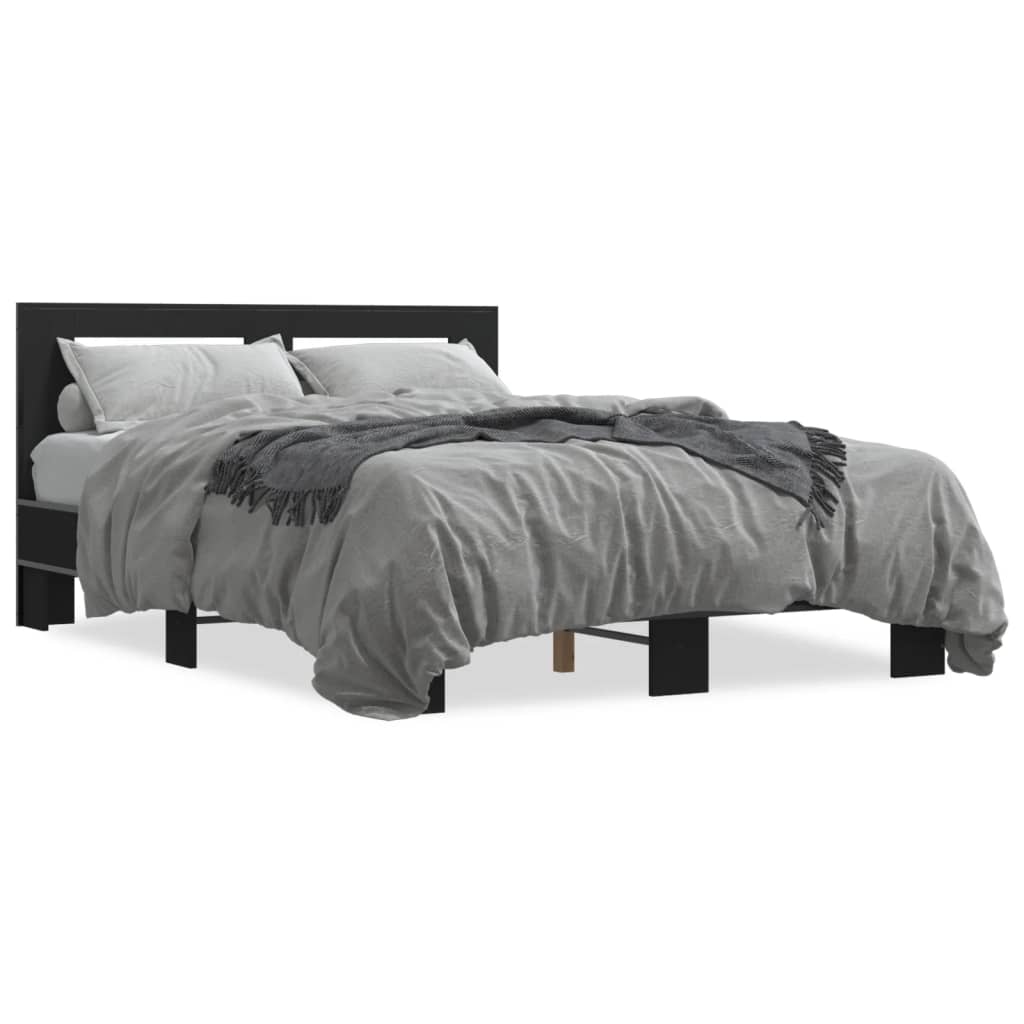 Cadre de lit sans matelas noir 120x200 cm - XIOS