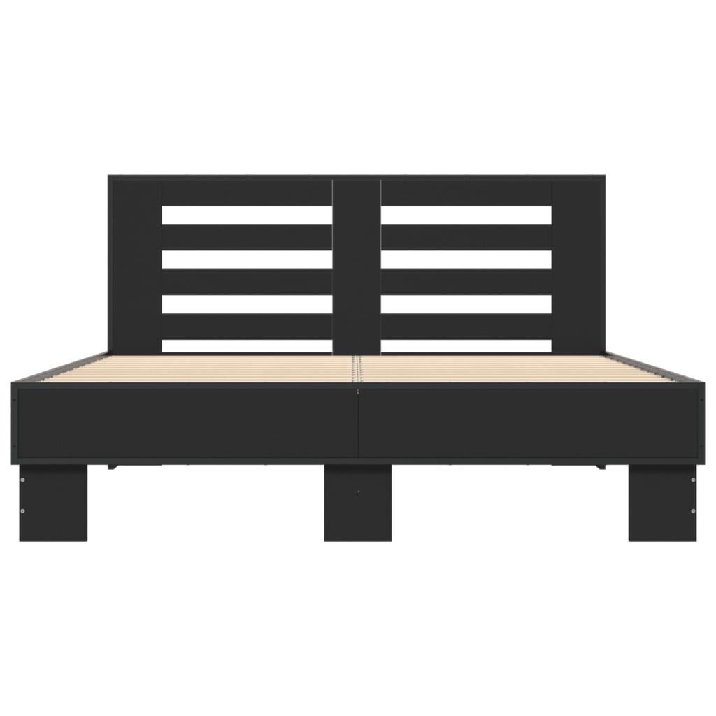 Cadre de lit sans matelas noir 120x200 cm - XIOS