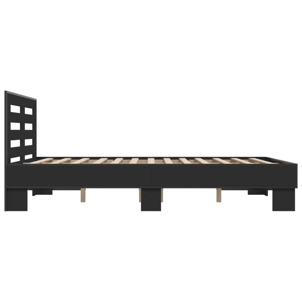 Cadre de lit sans matelas noir 120x200 cm - XIOS