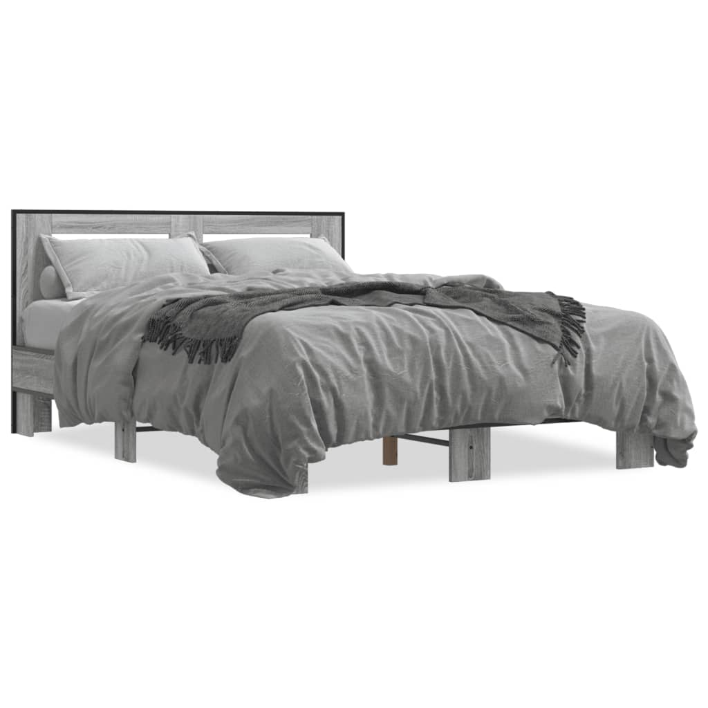 Cadre de lit sans matelas sonoma gris 120x200 cm - XIOS