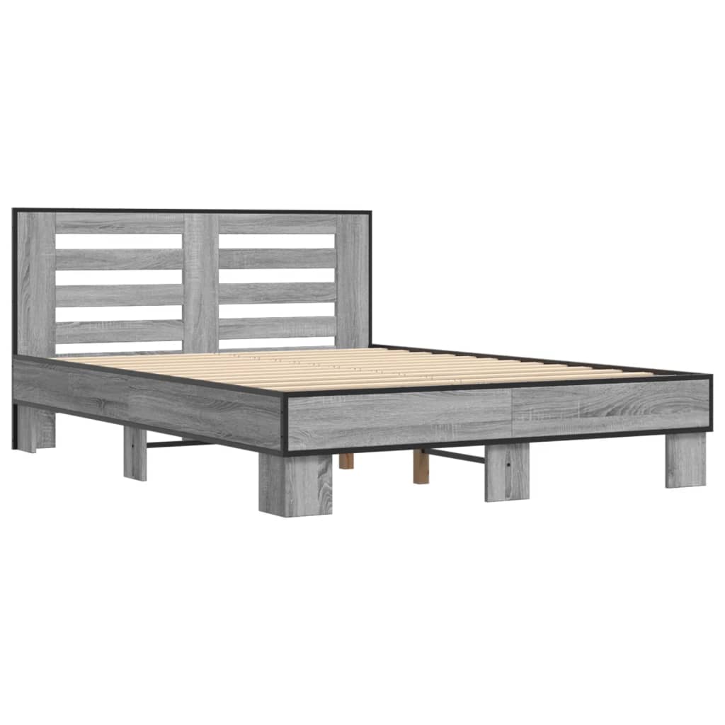 Cadre de lit sans matelas sonoma gris 120x200 cm - XIOS