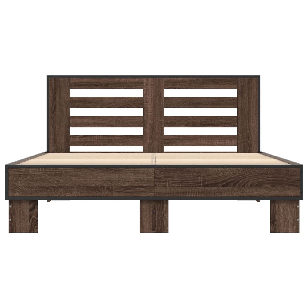 Cadre de lit sans matelas chêne marron 120x200 cm - XIOS
