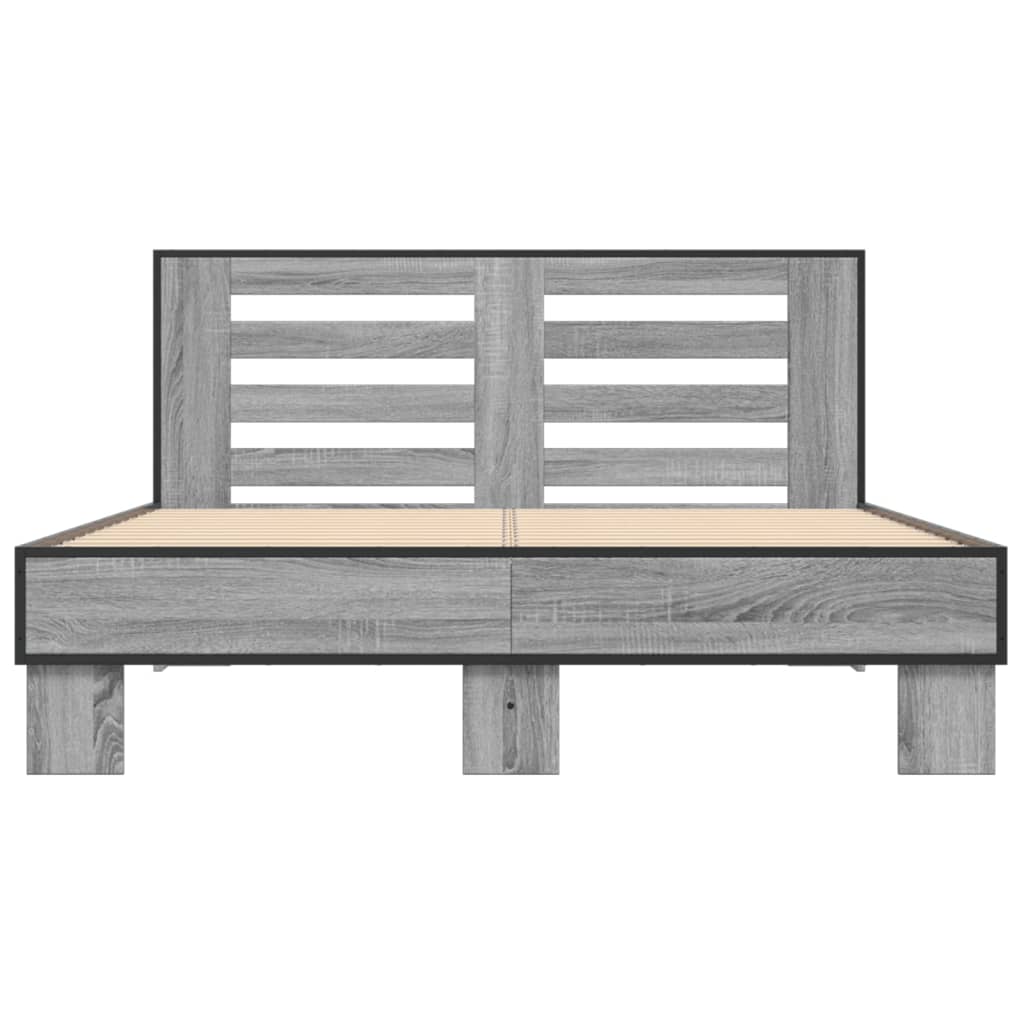 Cadre de lit sans matelas sonoma gris 140x190 cm - XIOS