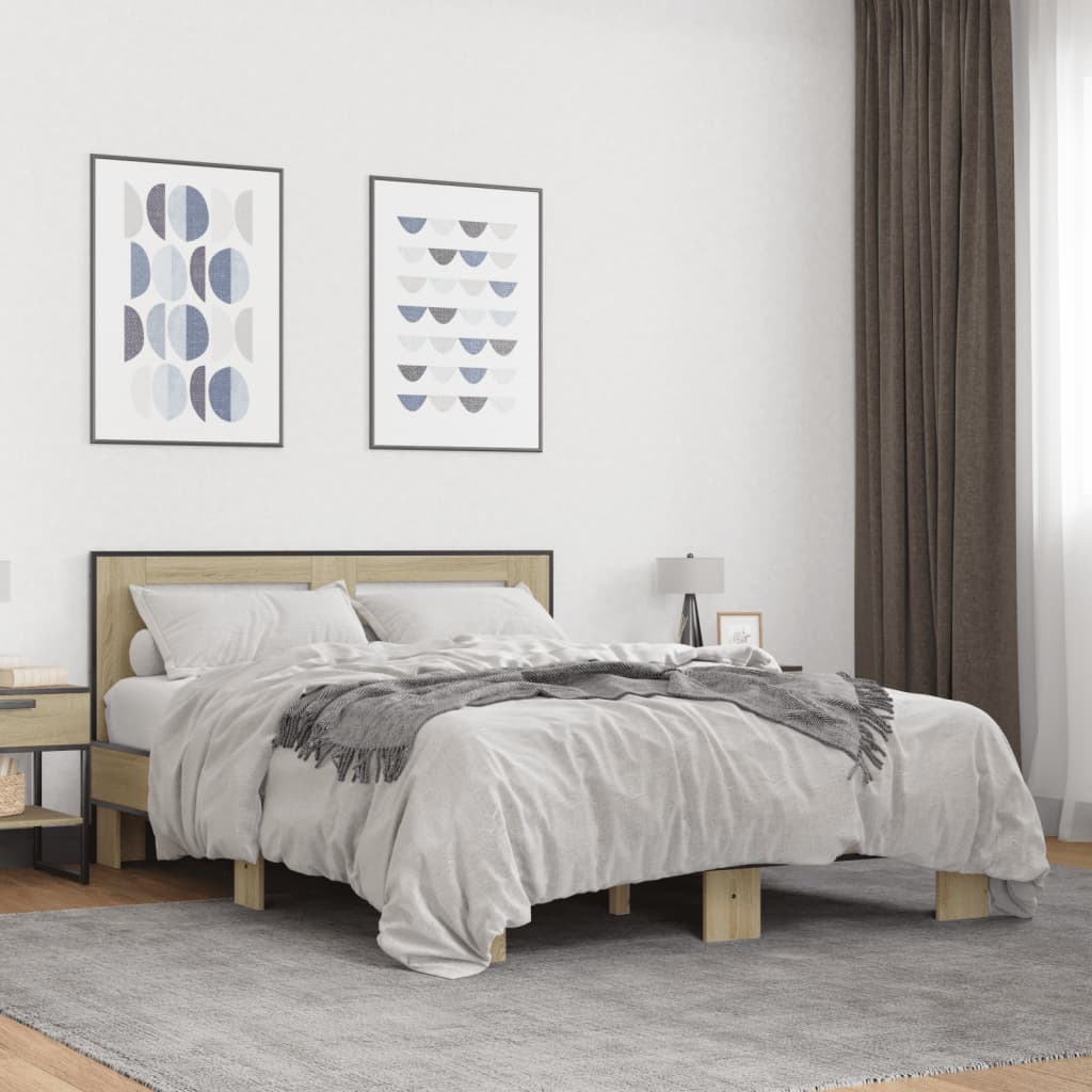 Cadre de lit sans matelas chêne sonoma 120x190 cm - XIOS