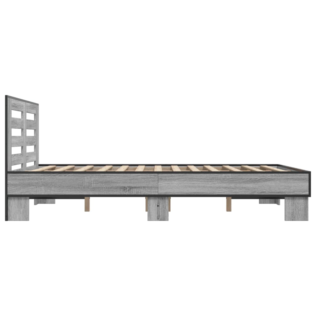 Cadre de lit sans matelas sonoma gris 120x190 cm - XIOS