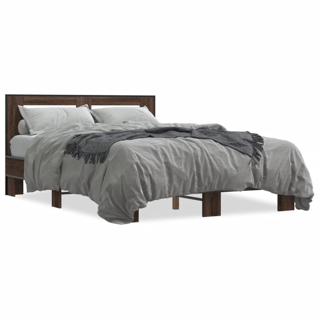 Cadre de lit sans matelas chêne marron 120x190 cm - XIOS
