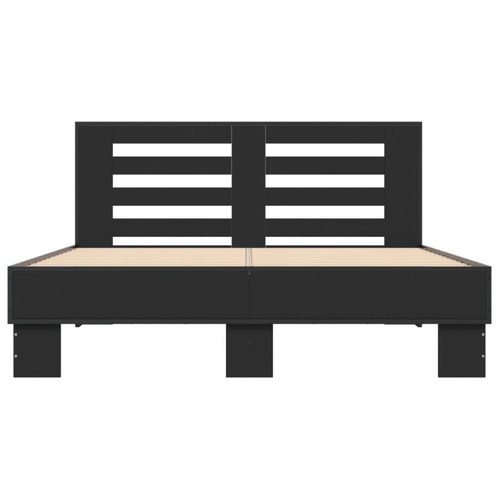 Cadre de lit sans matelas noir 135x190 cm - XIOS