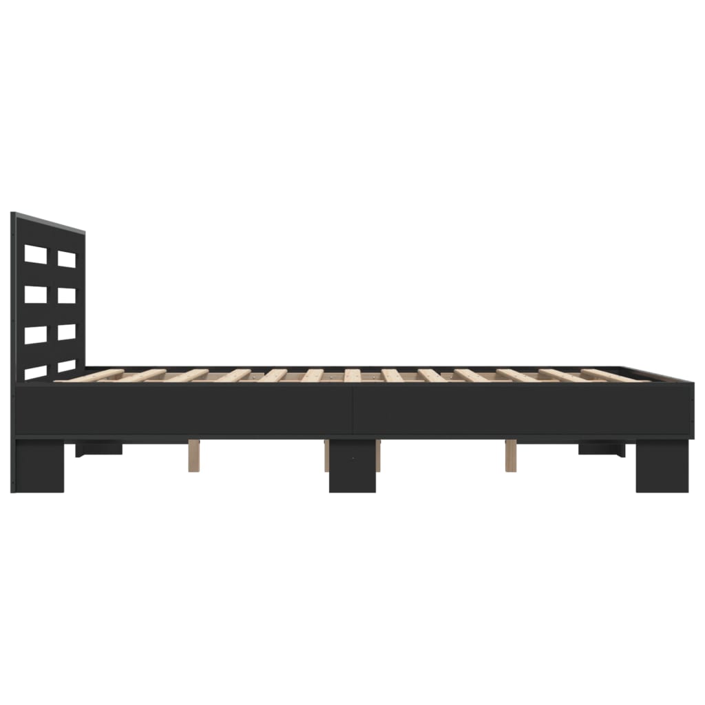 Cadre de lit sans matelas noir 135x190 cm - XIOS