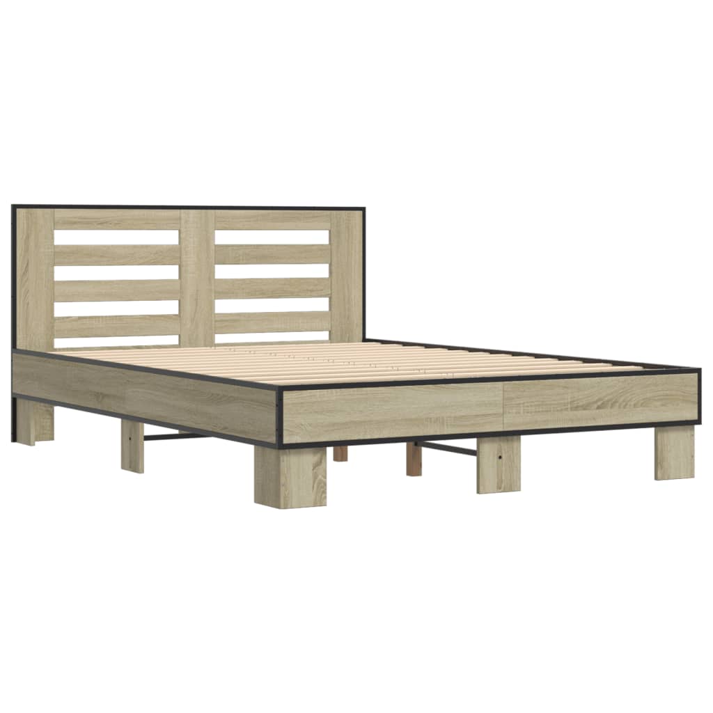 Cadre de lit sans matelas chêne sonoma 135x190 cm - XIOS
