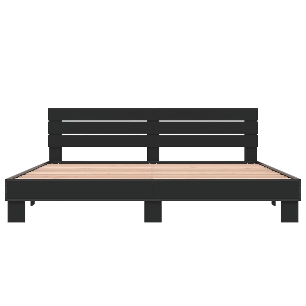 Cadre de lit sans matelas noir 200x200 cm - XIOS