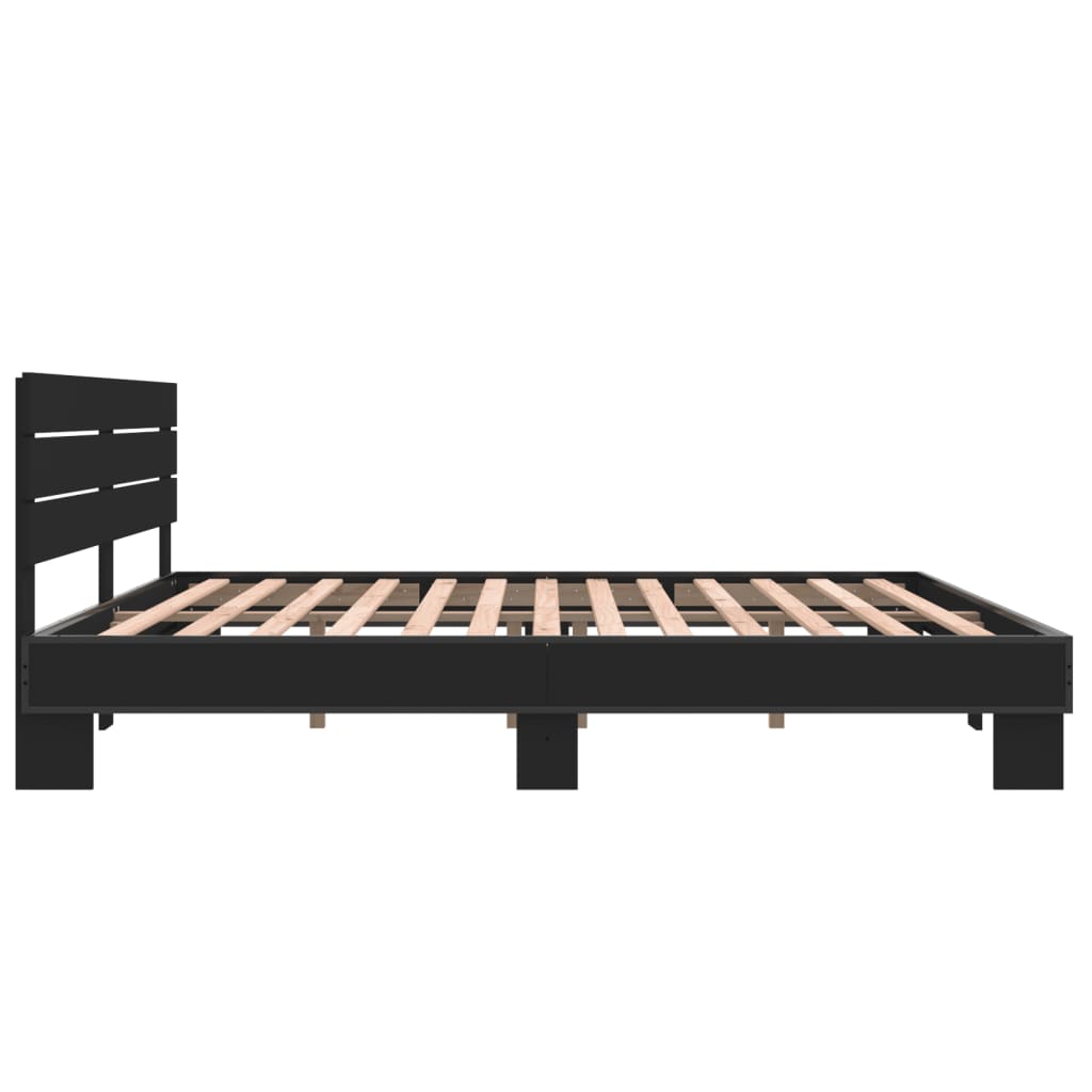Cadre de lit sans matelas noir 200x200 cm - XIOS