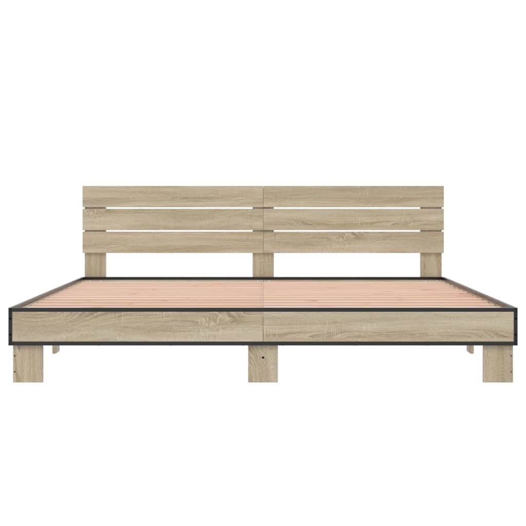 Cadre de lit sans matelas chêne sonoma 200x200 cm - XIOS