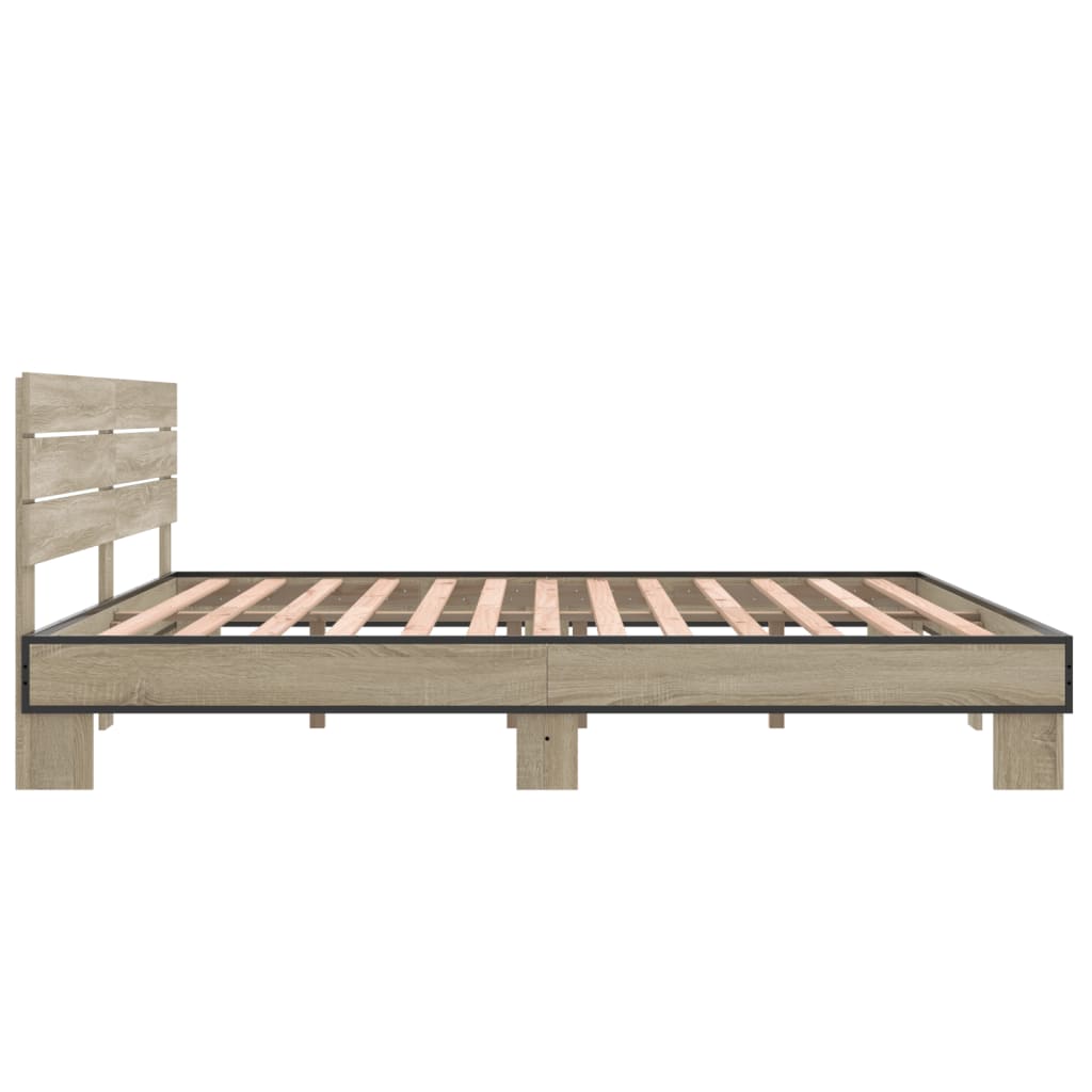 Cadre de lit sans matelas chêne sonoma 200x200 cm - XIOS