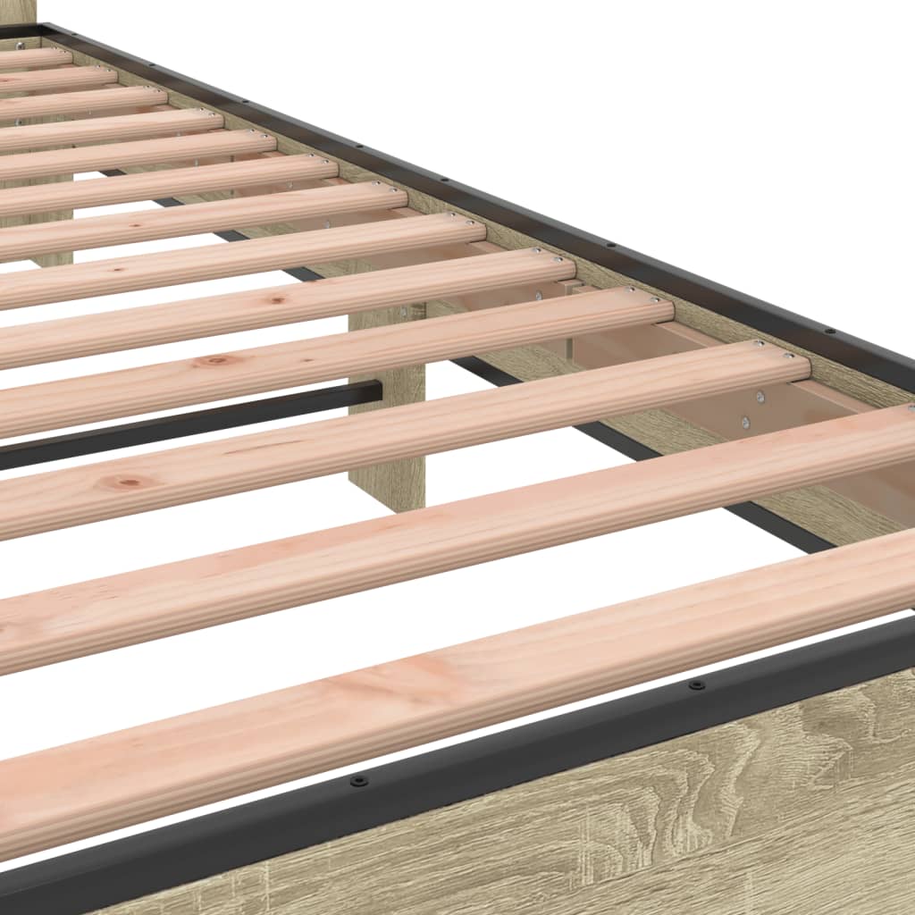 Cadre de lit sans matelas chêne sonoma 200x200 cm - XIOS