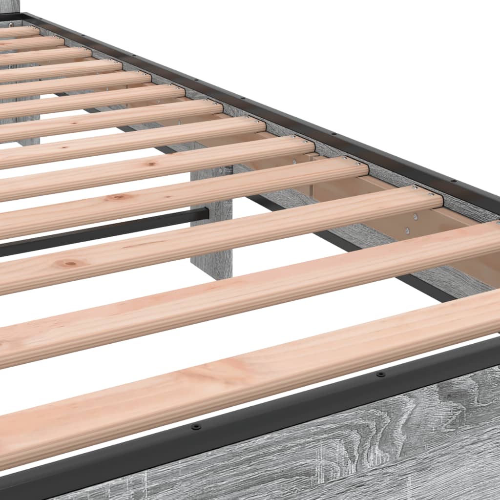 Cadre de lit sans matelas sonoma gris 200x200 cm - XIOS