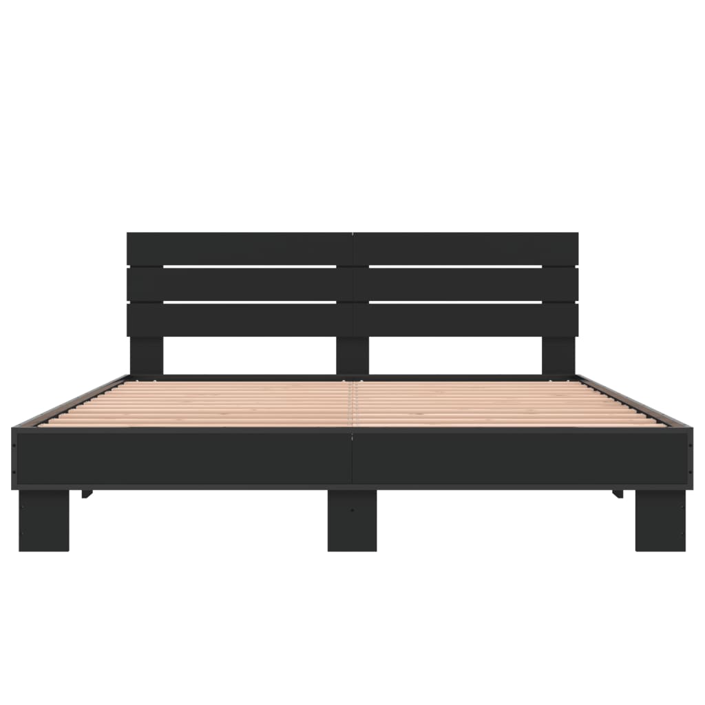 Cadre de lit sans matelas noir 160x200 cm - XIOS