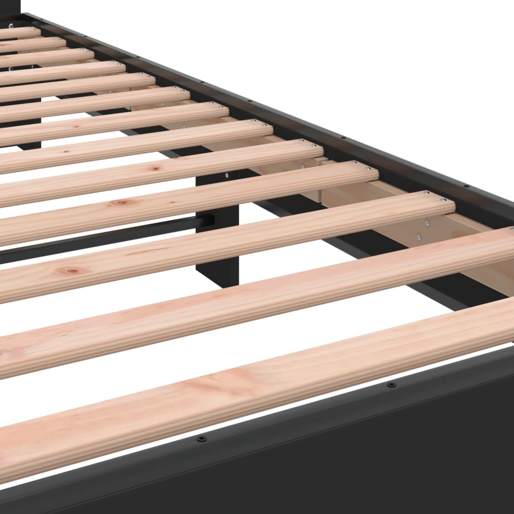 Cadre de lit sans matelas noir 160x200 cm - XIOS