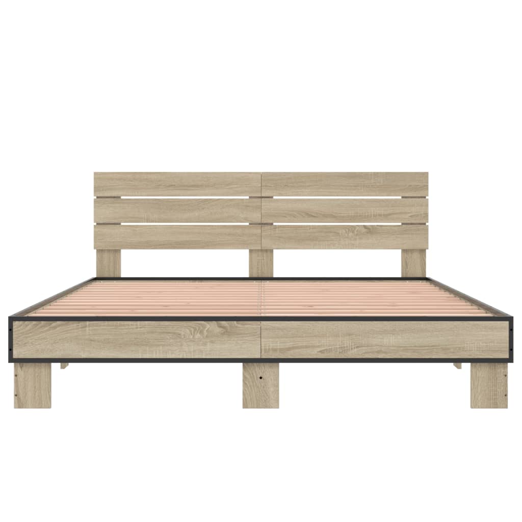 Cadre de lit sans matelas chêne sonoma 150x200 cm - XIOS