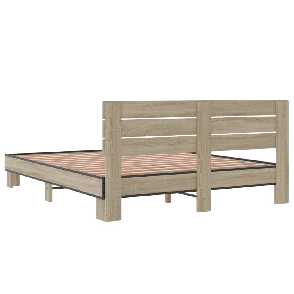 Cadre de lit sans matelas chêne sonoma 150x200 cm - XIOS
