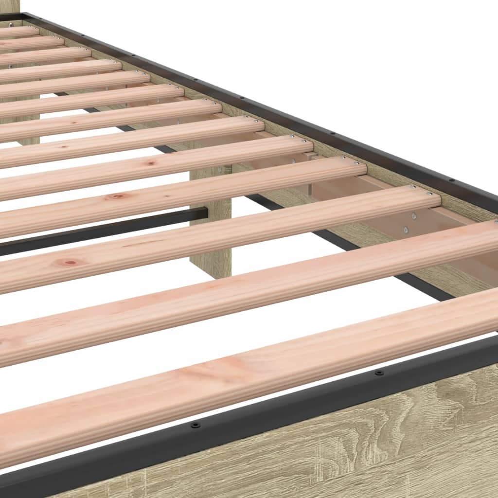 Cadre de lit sans matelas chêne sonoma 150x200 cm - XIOS