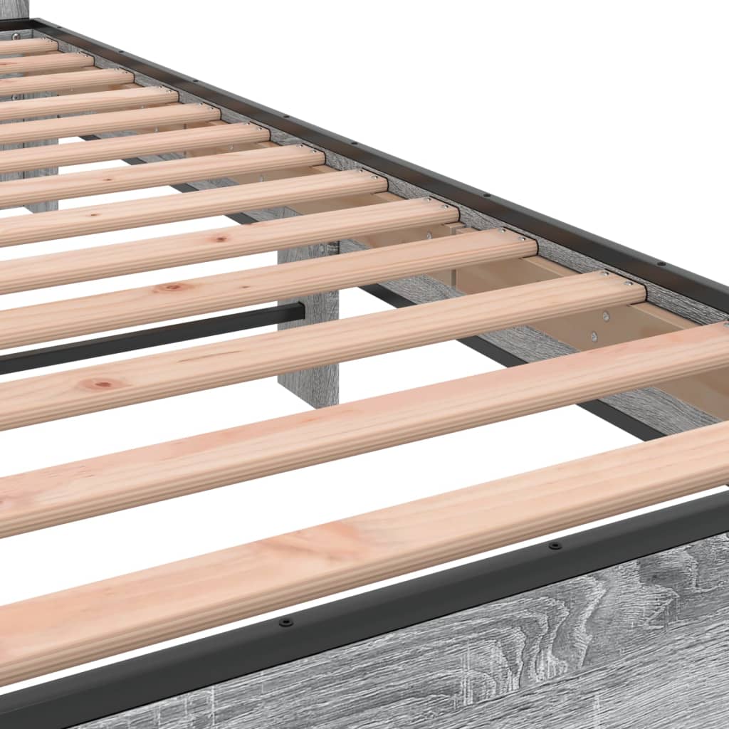 Cadre de lit sans matelas sonoma gris 150x200 cm - XIOS