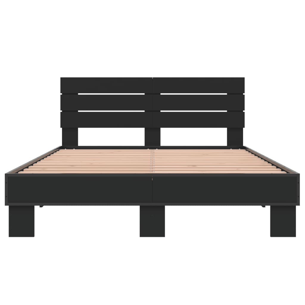 Cadre de lit sans matelas noir 140x200 cm - XIOS