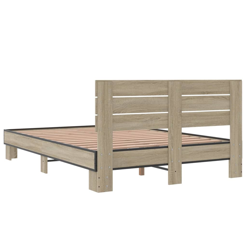 Cadre de lit sans matelas chêne sonoma 140x200 cm - XIOS