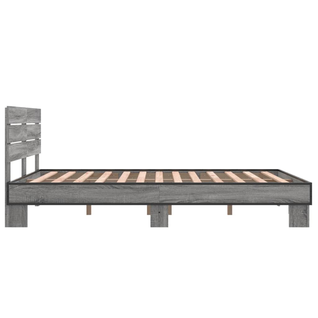 Cadre de lit sans matelas sonoma gris 140x200 cm - XIOS