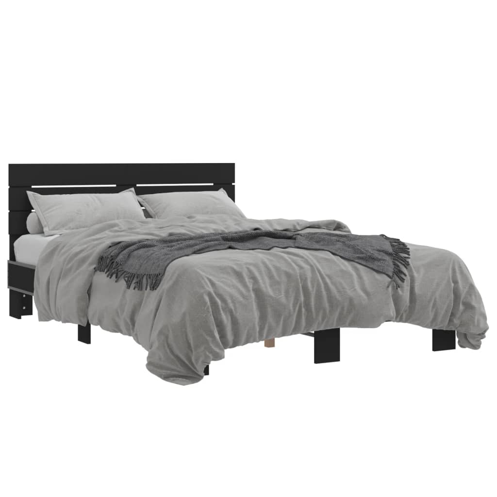 Cadre de lit sans matelas noir 120x200 cm - XIOS