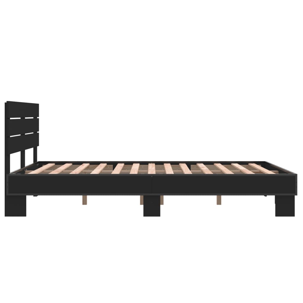 Cadre de lit sans matelas noir 120x200 cm - XIOS