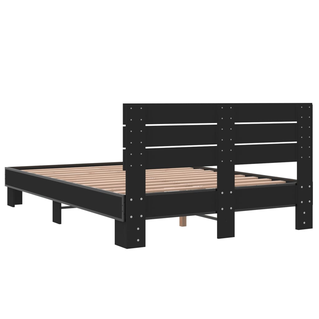 Cadre de lit sans matelas noir 120x200 cm - XIOS