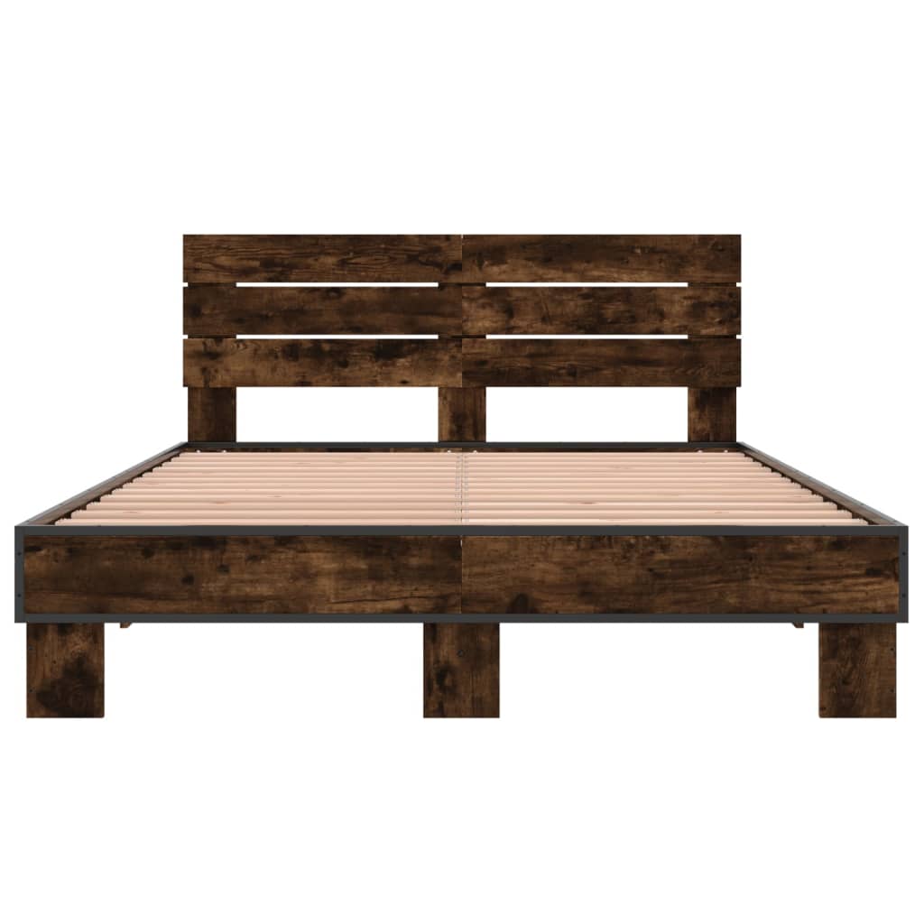 Cadre de lit sans matelas chêne fumé 120x200 cm - XIOS