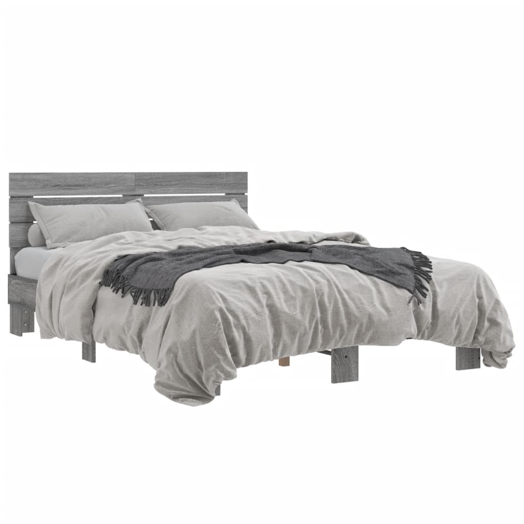 Cadre de lit sans matelas sonoma gris 120x200 cm - XIOS