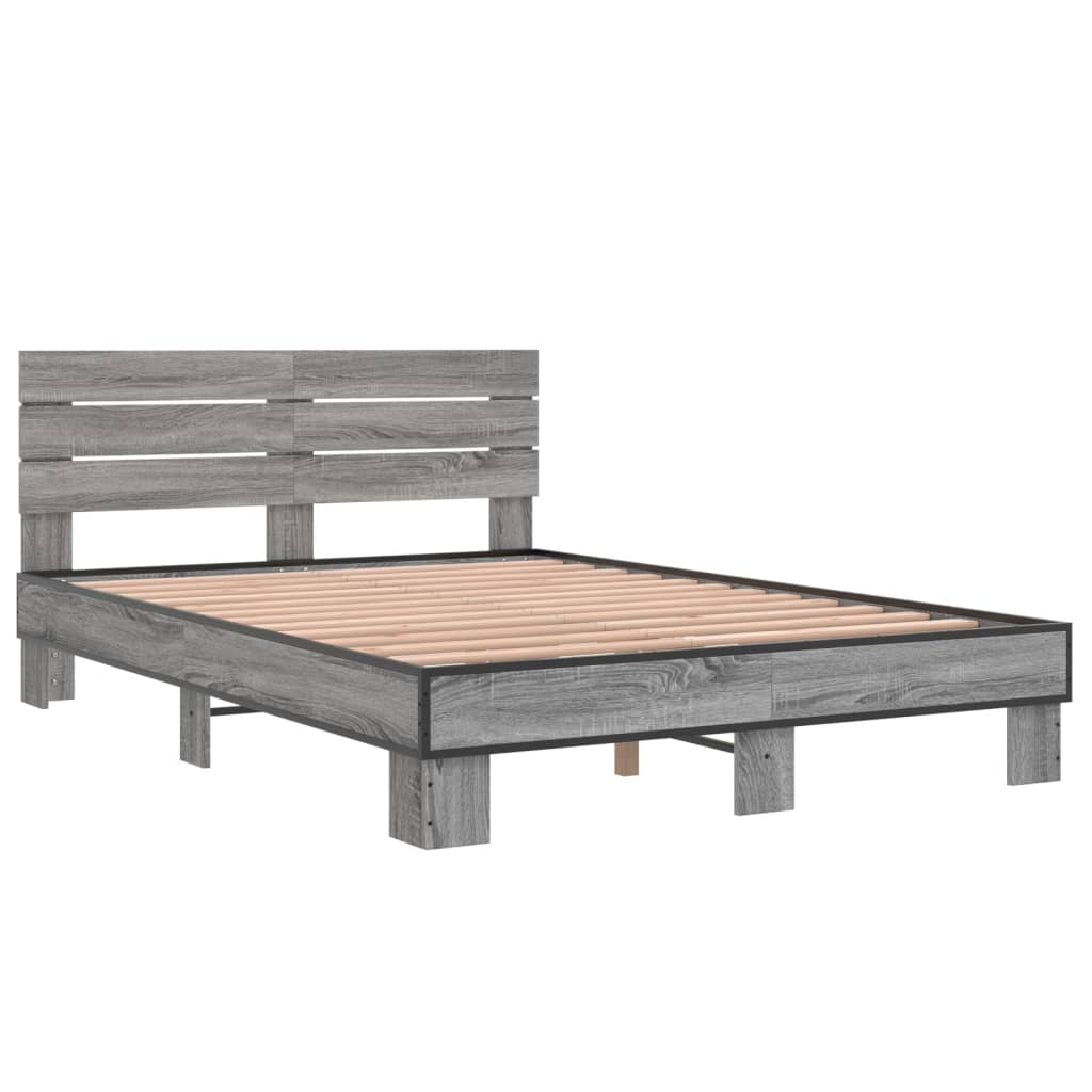 Cadre de lit sans matelas sonoma gris 120x200 cm - XIOS