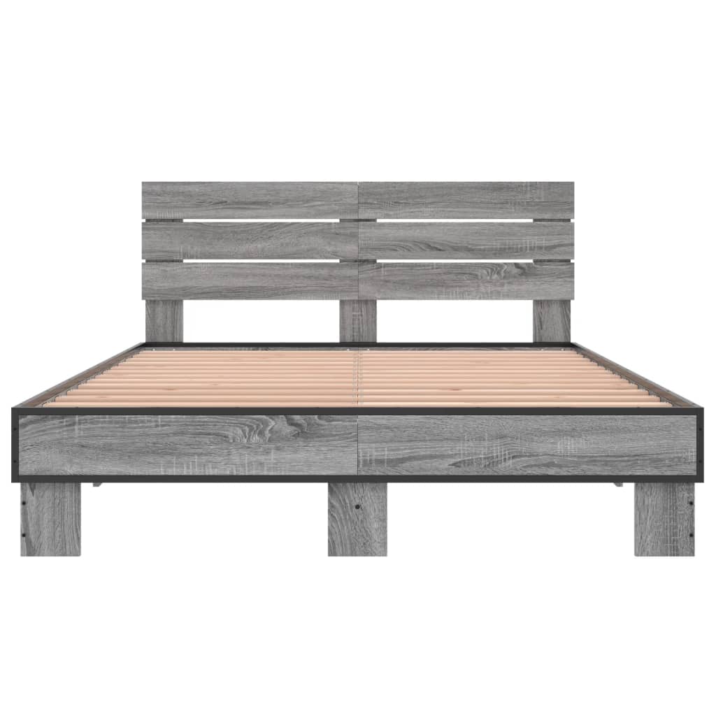 Cadre de lit sans matelas sonoma gris 120x200 cm - XIOS