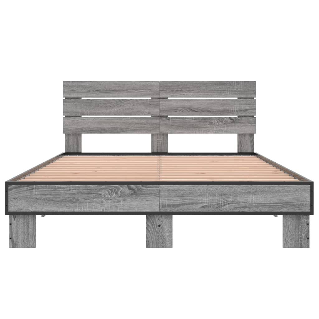 Cadre de lit sans matelas sonoma gris 120x190 cm - XIOS