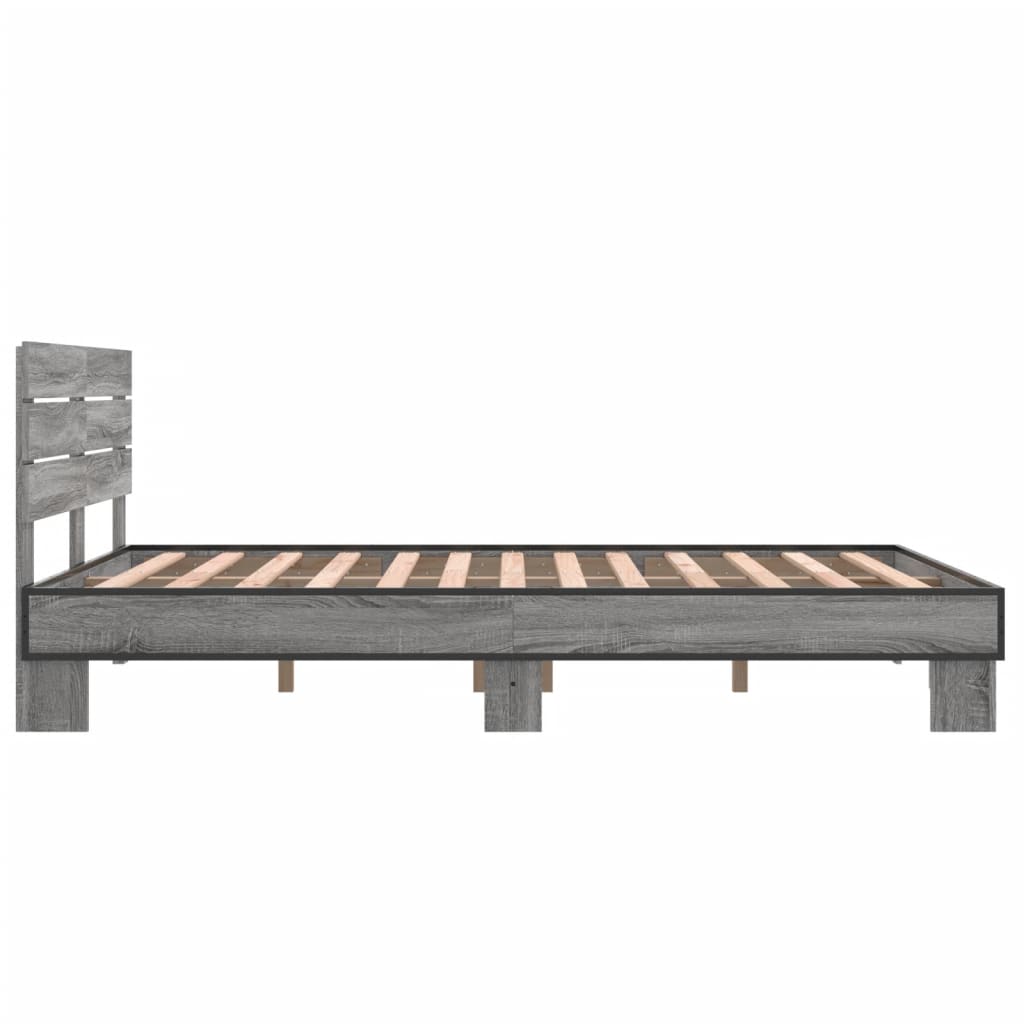 Cadre de lit sans matelas sonoma gris 120x190 cm - XIOS