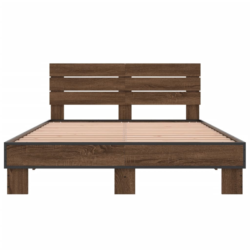 Cadre de lit sans matelas chêne marron 120x190 cm - XIOS