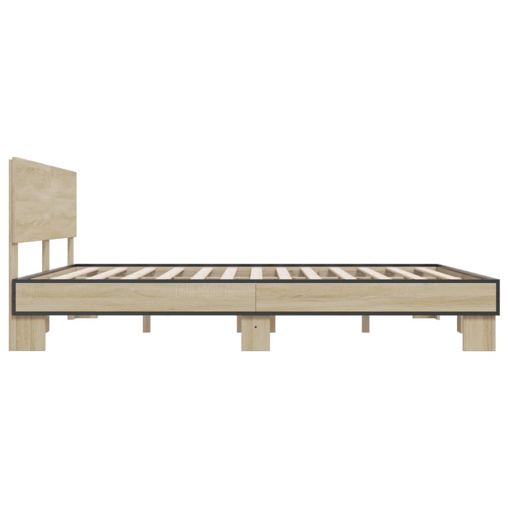 Cadre de lit sans matelas chêne sonoma 200x200 cm - XIOS