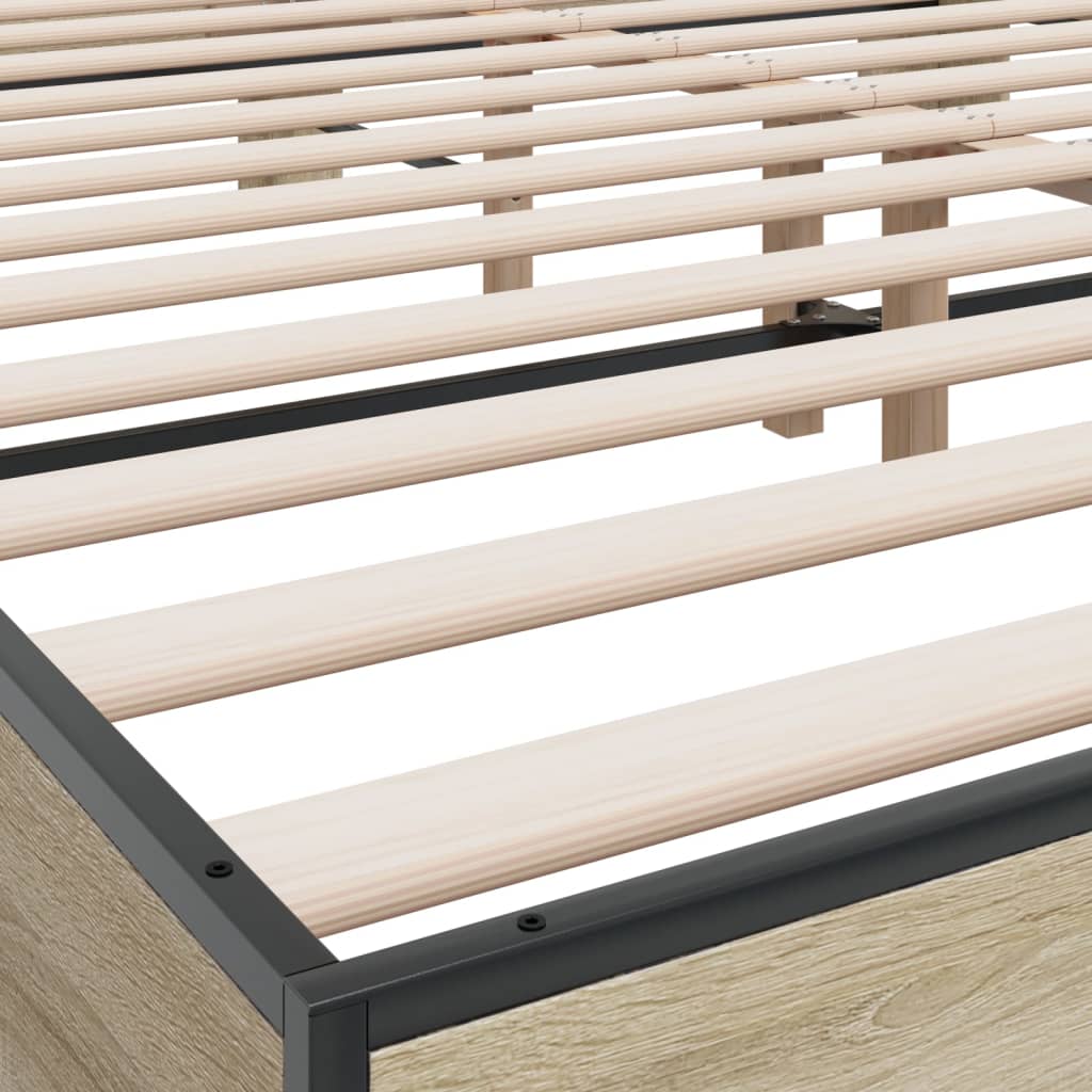 Cadre de lit sans matelas chêne sonoma 200x200 cm - XIOS