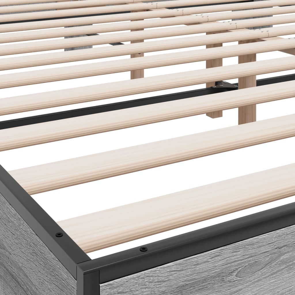 Cadre de lit sans matelas sonoma gris 200x200 cm - XIOS