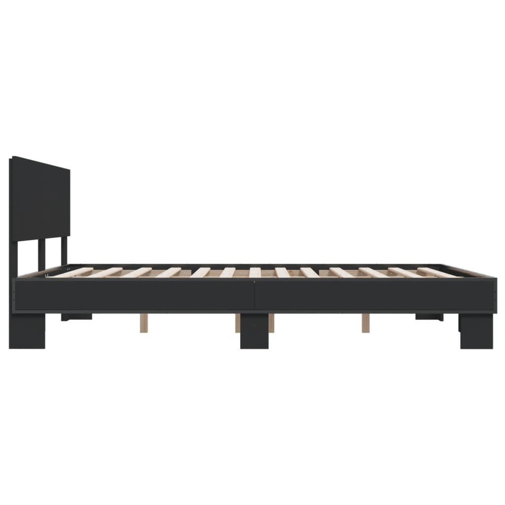 Cadre de lit sans matelas noir 160x200 cm - XIOS