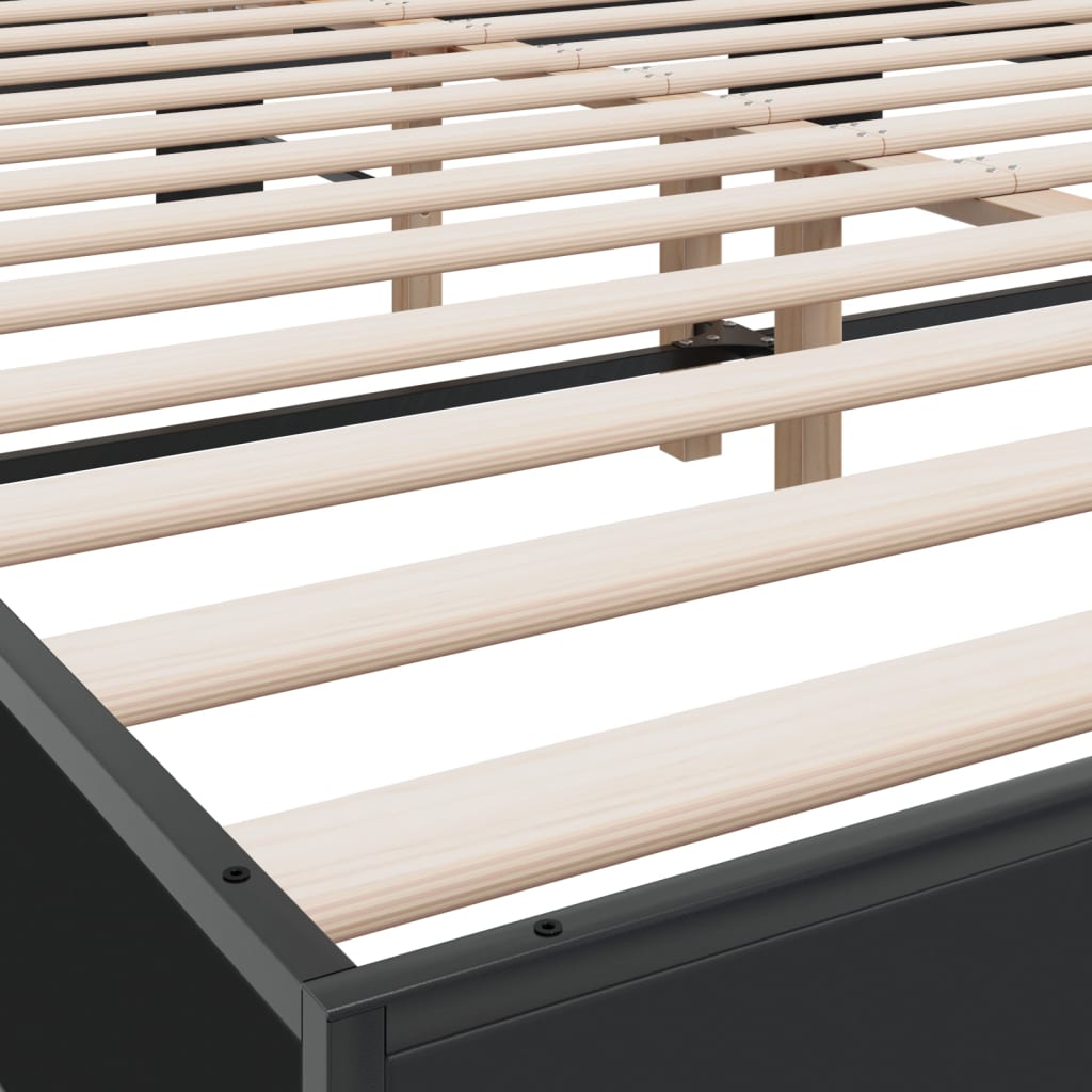 Cadre de lit sans matelas noir 160x200 cm - XIOS