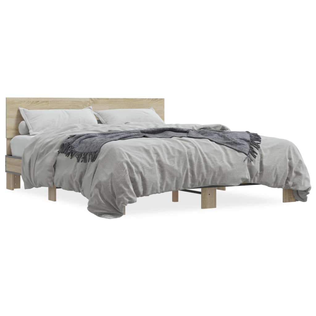 Cadre de lit sans matelas chêne sonoma 160x200 cm - XIOS