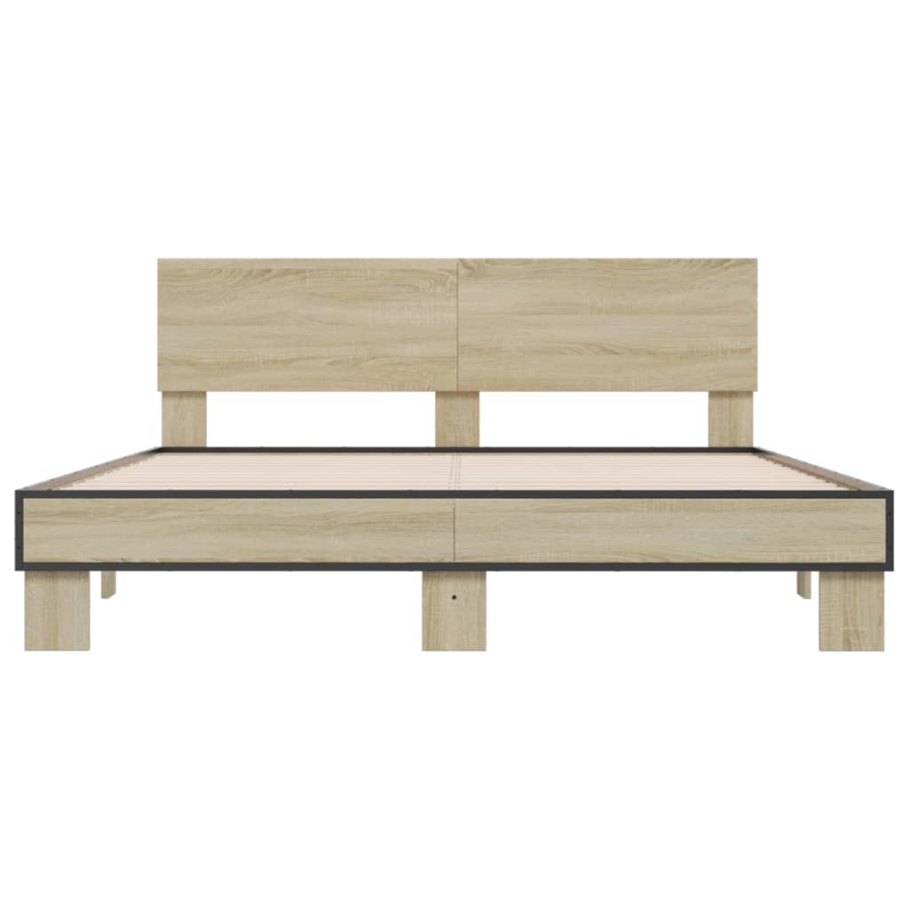 Cadre de lit sans matelas chêne sonoma 160x200 cm - XIOS