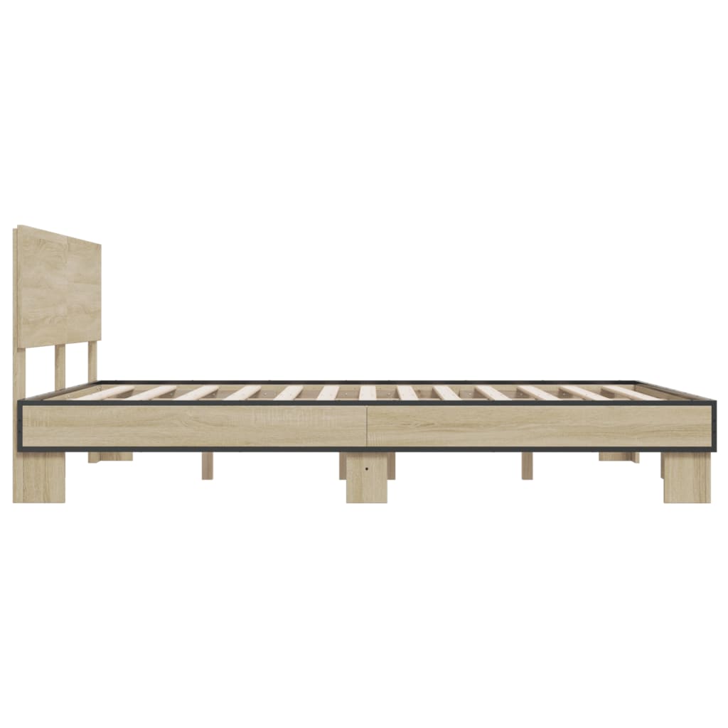 Cadre de lit sans matelas chêne sonoma 160x200 cm - XIOS