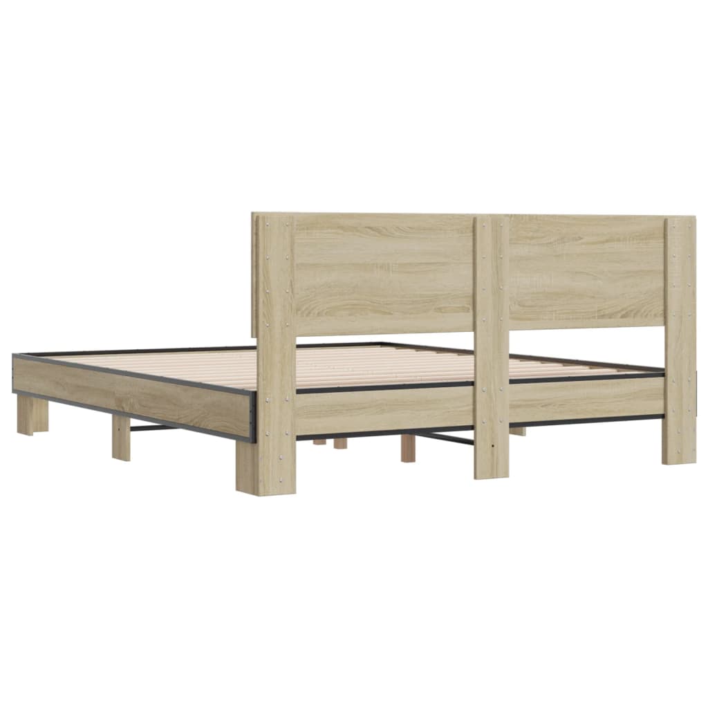 Cadre de lit sans matelas chêne sonoma 160x200 cm - XIOS