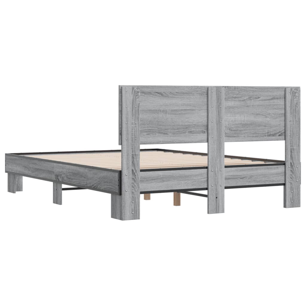 Cadre de lit sans matelas sonoma gris 140x200 cm - XIOS
